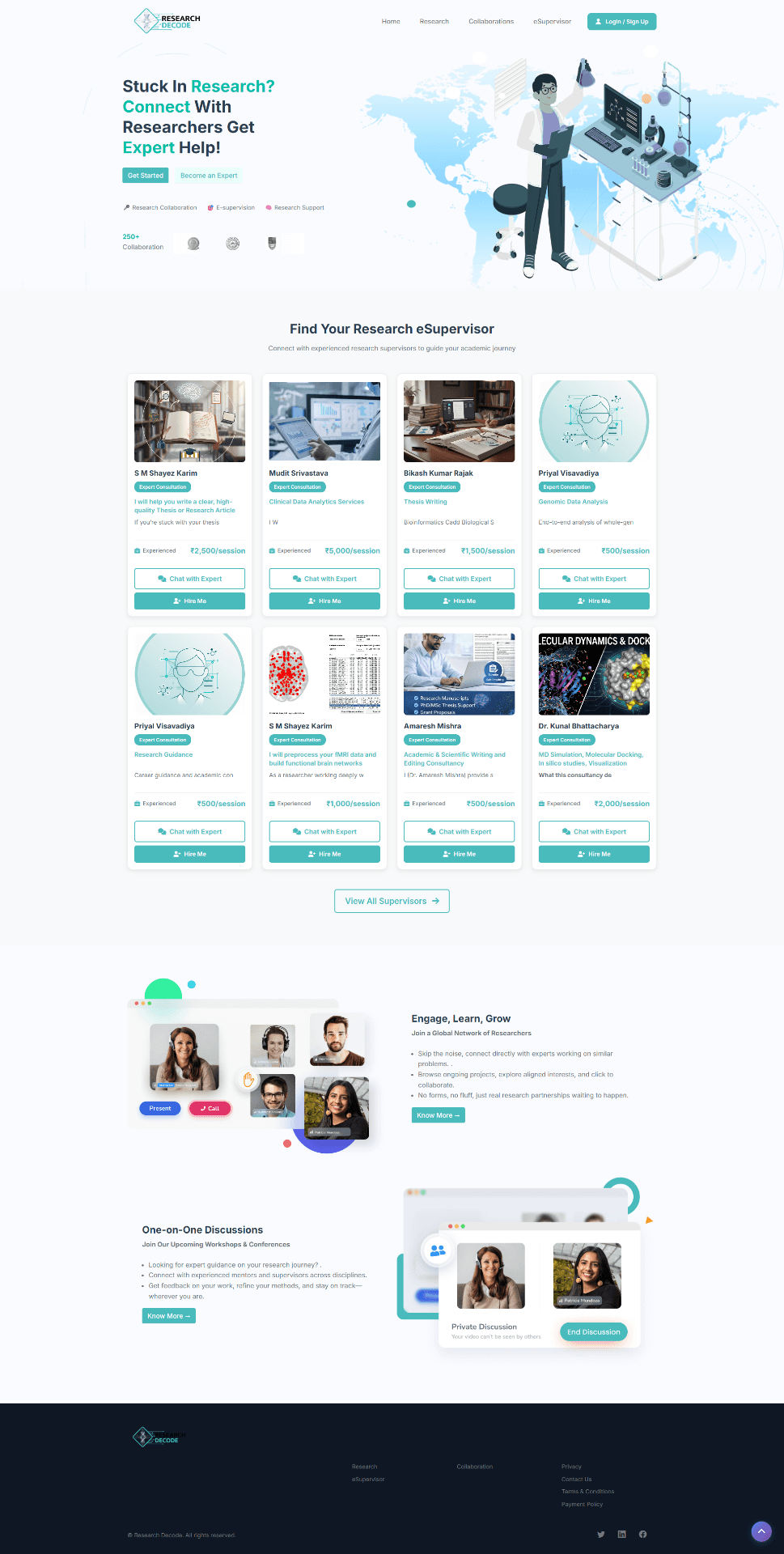 Research Decode – Freelance Research Collaboration Platform - Screenshot 1